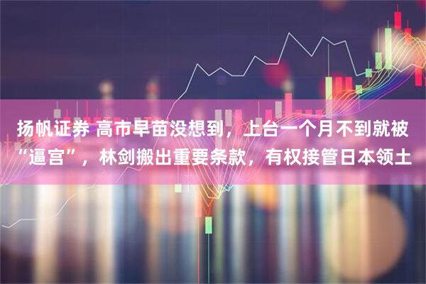 扬帆证券 高市早苗没想到，上台一个月不到就被“逼宫”，林剑搬出重要条款，有权接管日本领土