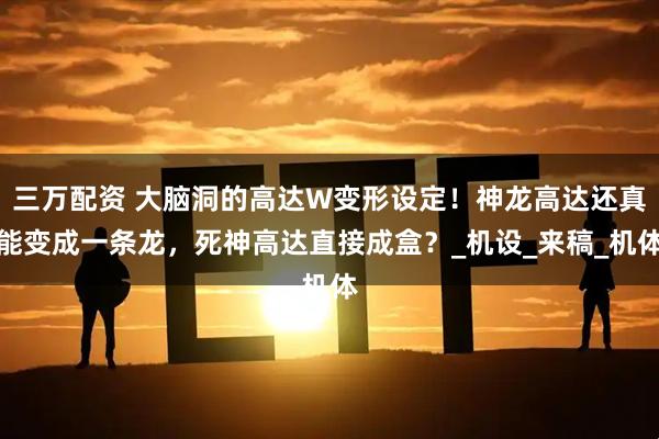 三万配资 大脑洞的高达W变形设定！神龙高达还真能变成一条龙，死神高达直接成盒？_机设_来稿_机体